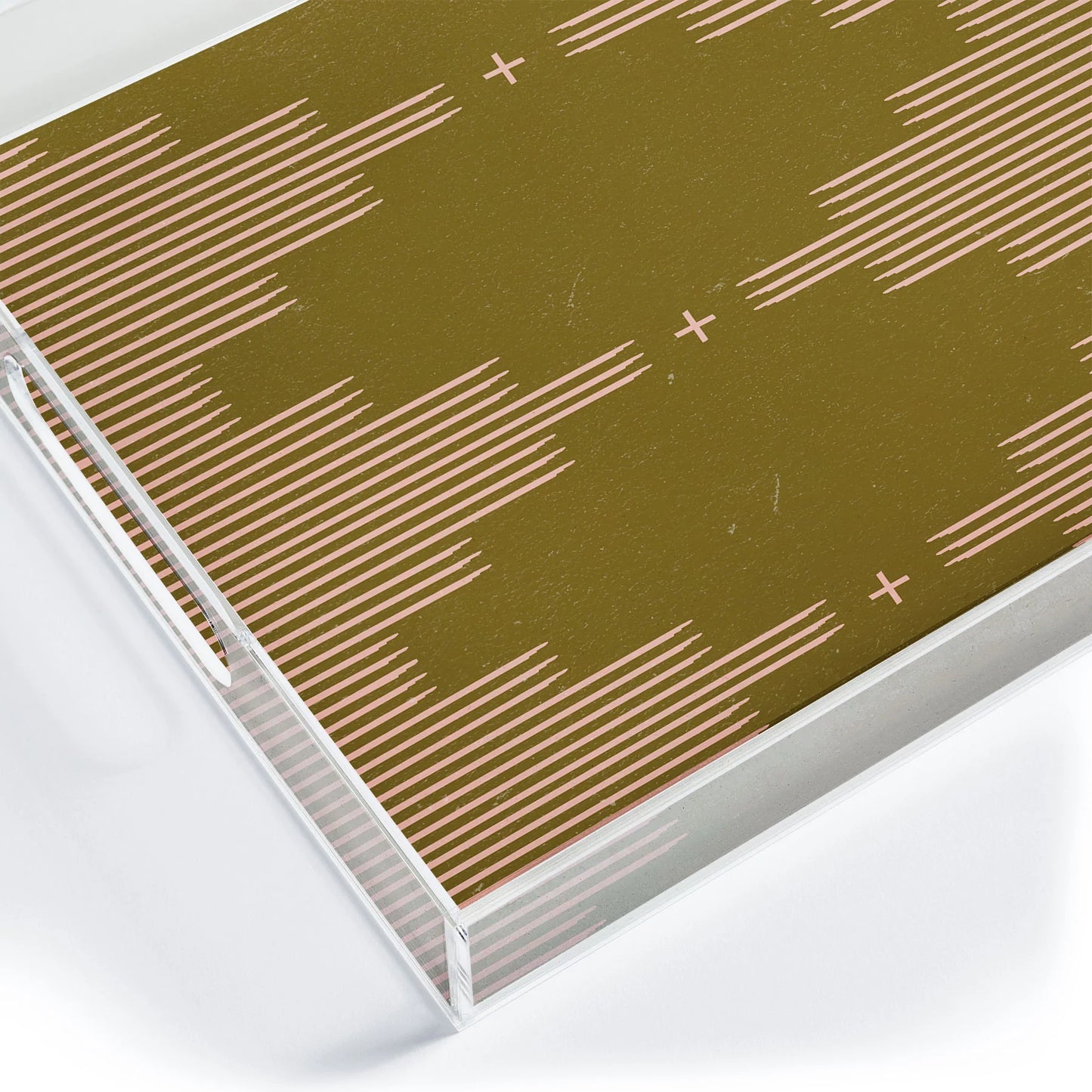 Southwest Minimalist Retro Acrylic Tray - Medium w/Handles