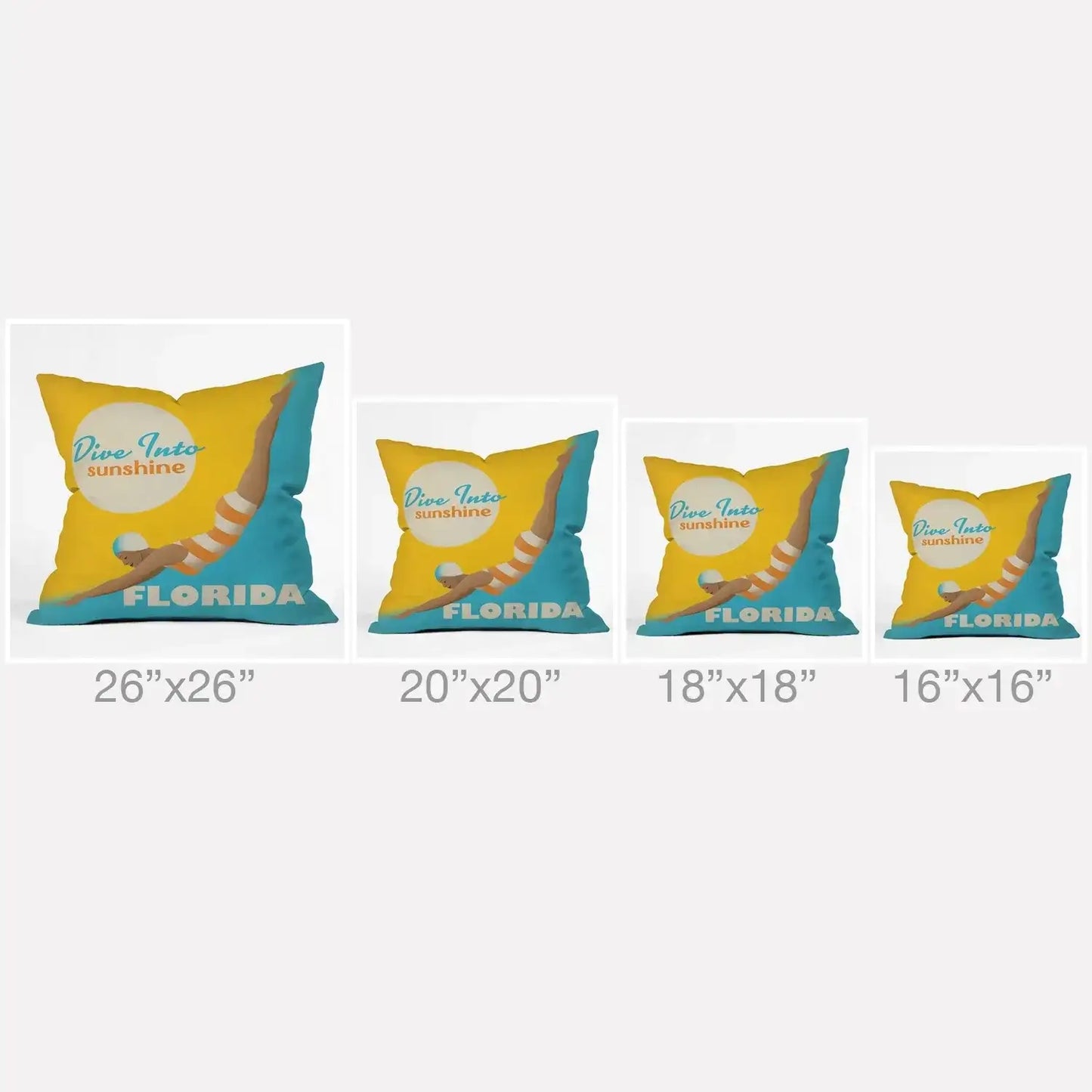 Dive Florida Throw Pillow