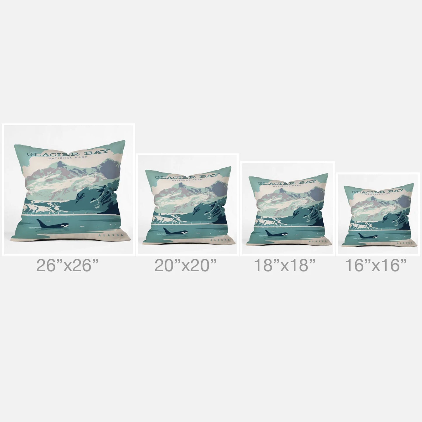 Glacier Bay National Park Throw Pillow