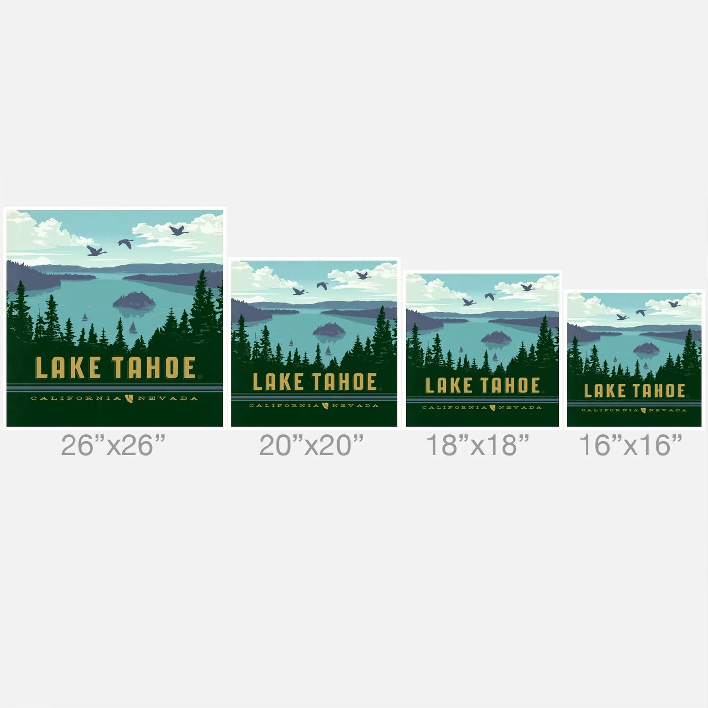 Lake Tahoe Throw Pillow