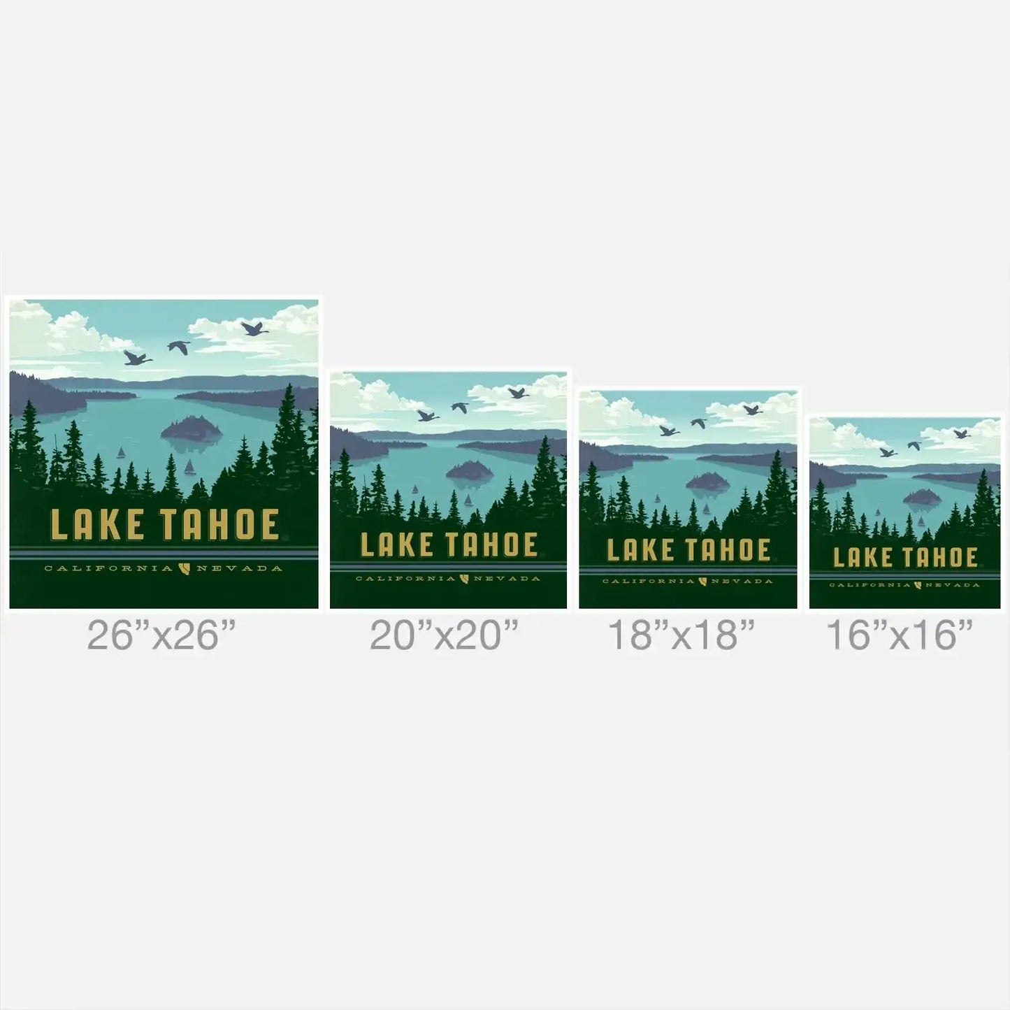 Lake Tahoe Throw Pillow