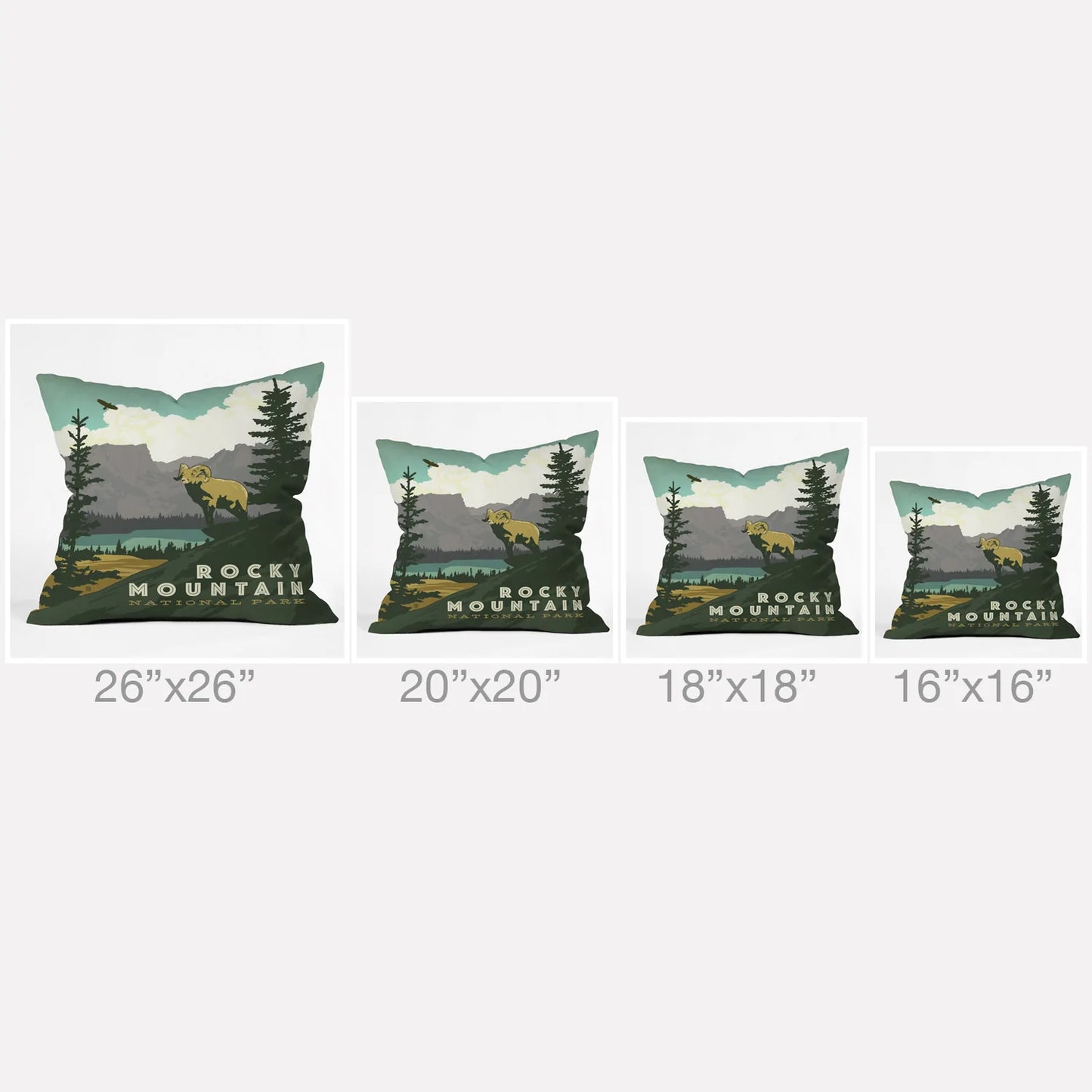 Rocky Mountain National Park Throw Pillow