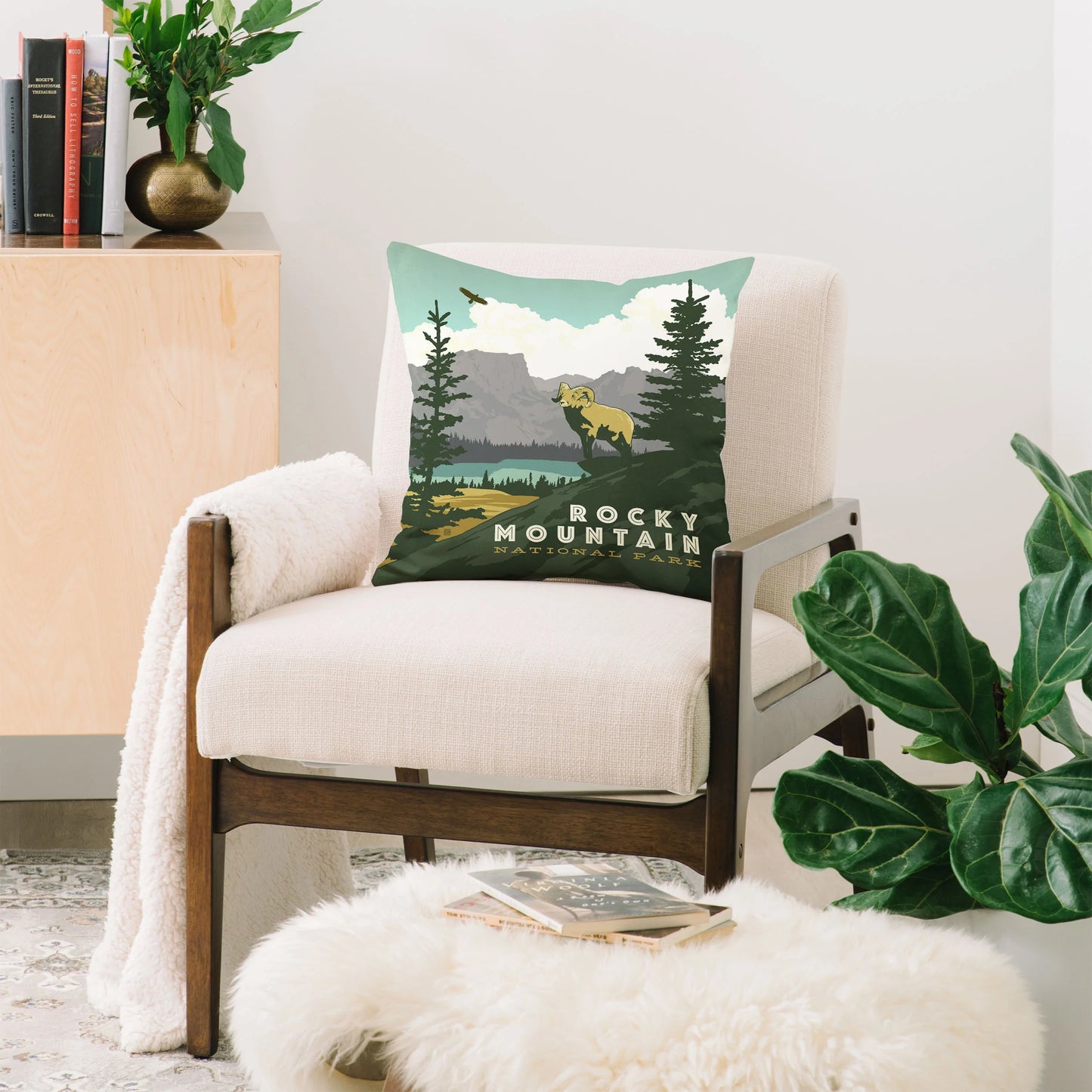 Rocky Mountain National Park Throw Pillow