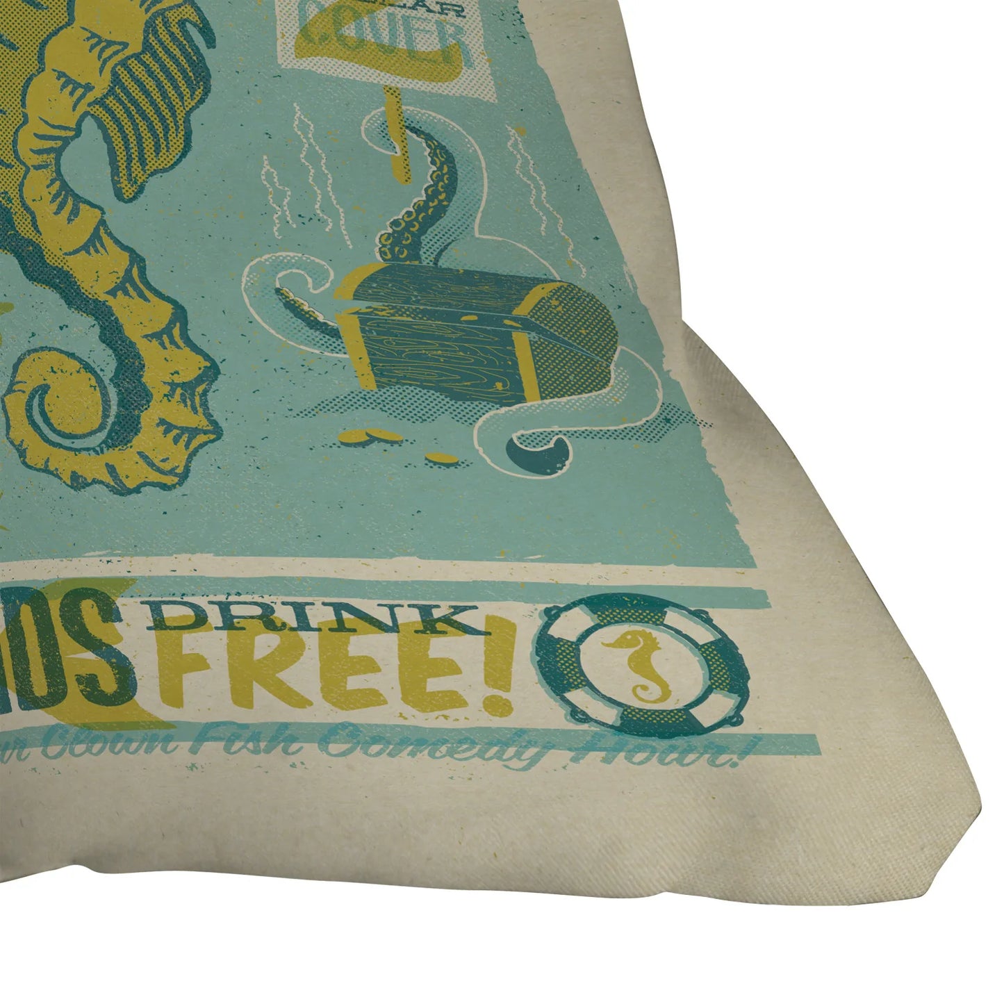 Seahorse Saloon Throw Pillow