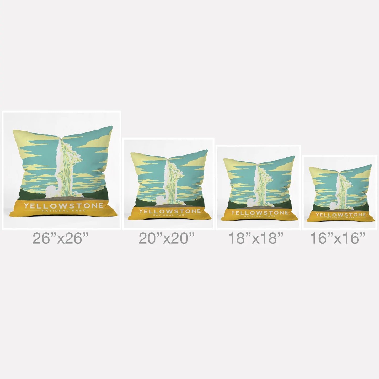 Yellowstone National Park Throw Pillow