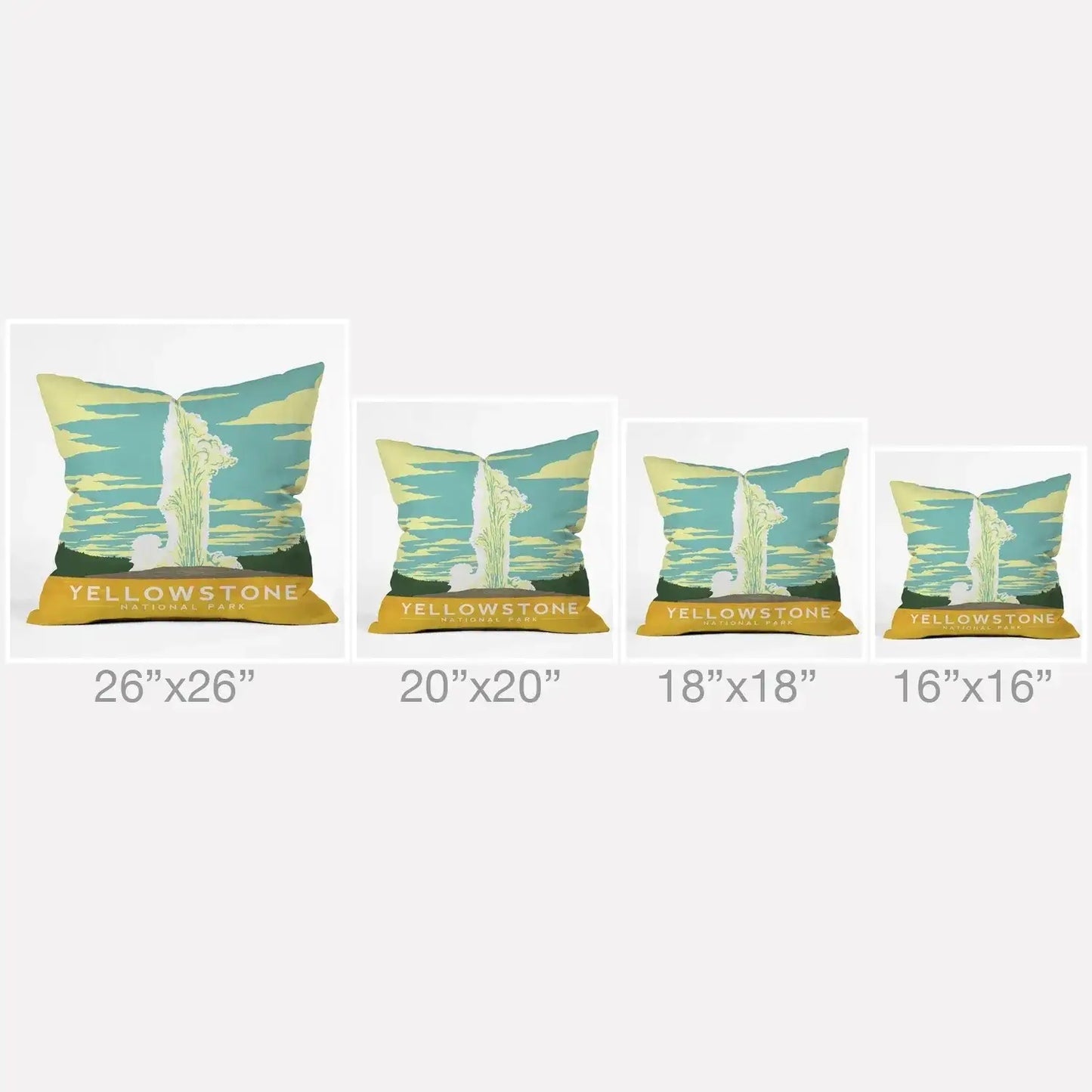 Yellowstone National Park Throw Pillow