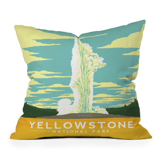 Yellowstone National Park Throw Pillow