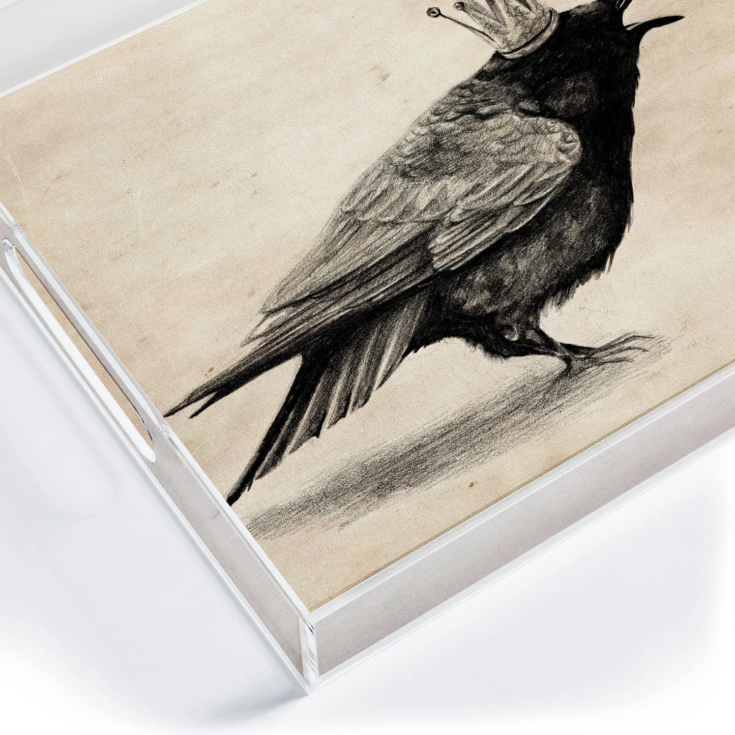 Raven Acrylic Tray - Medium w/Handles