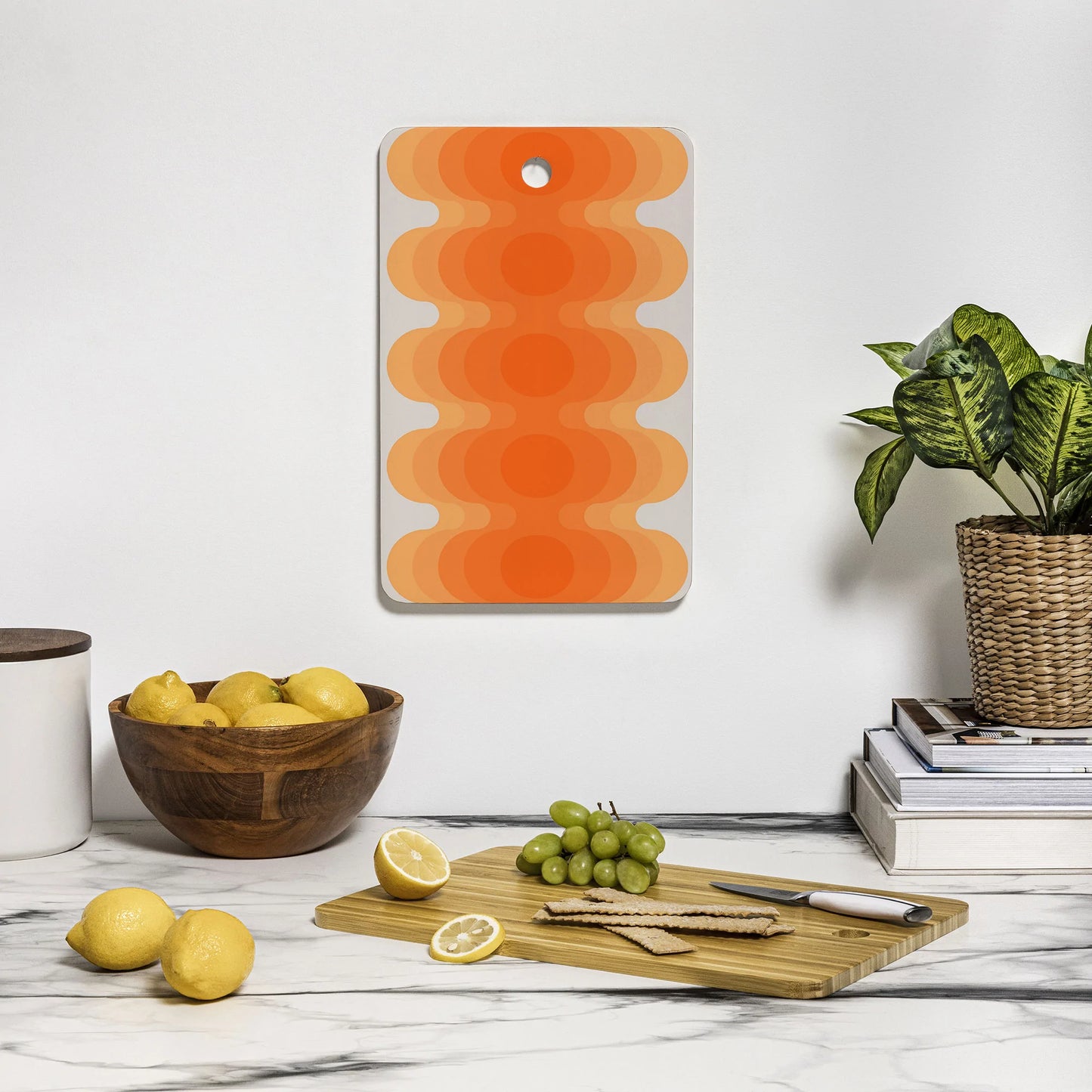 Echoes Creamsicle Bamboo Cutting Board