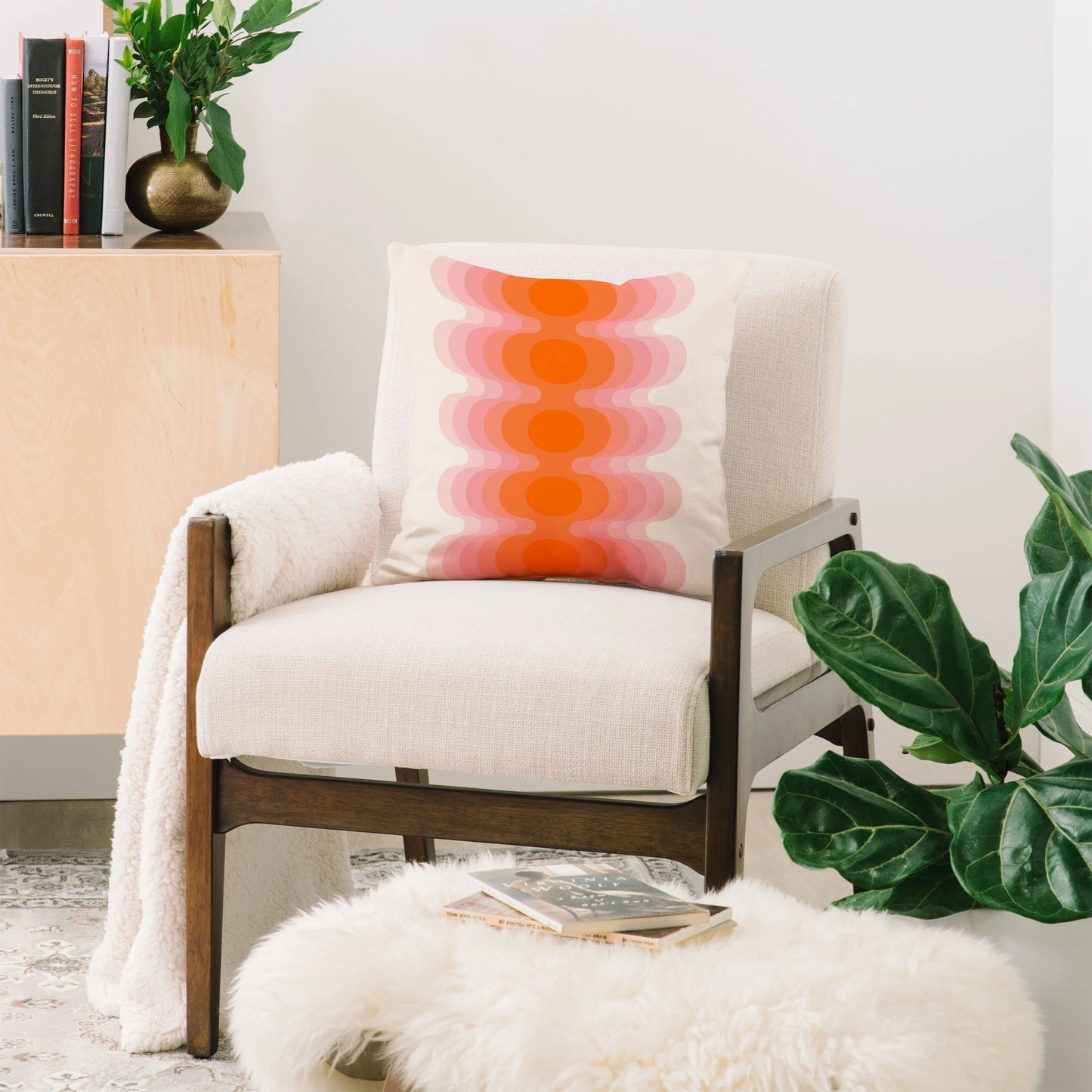 Strawberry Echo Throw Pillow