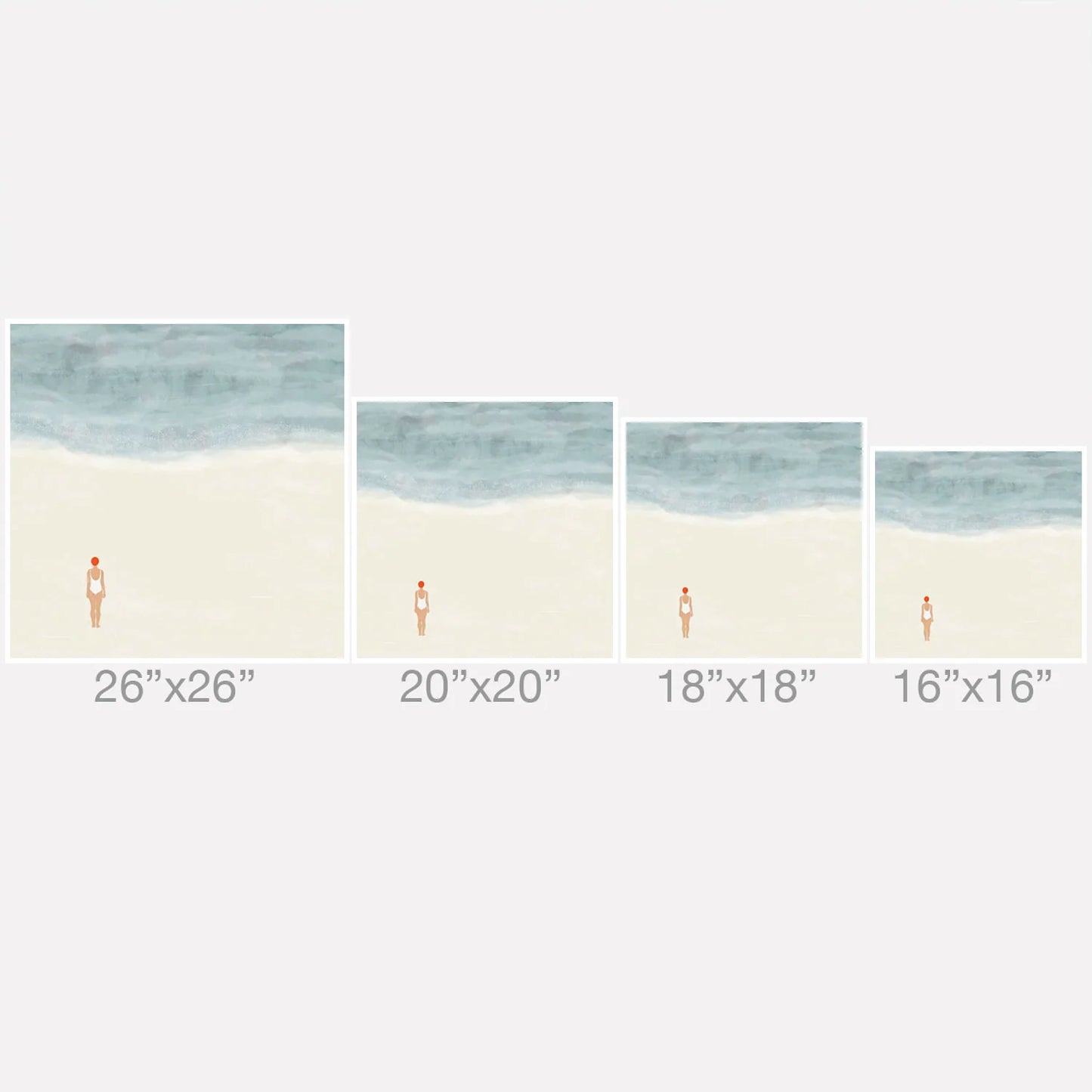 Alone with the Sea Throw Pillow