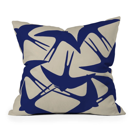 Spring Swallows Throw Pillow