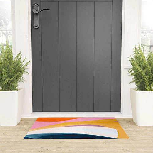 Abstract Brights Door Mat