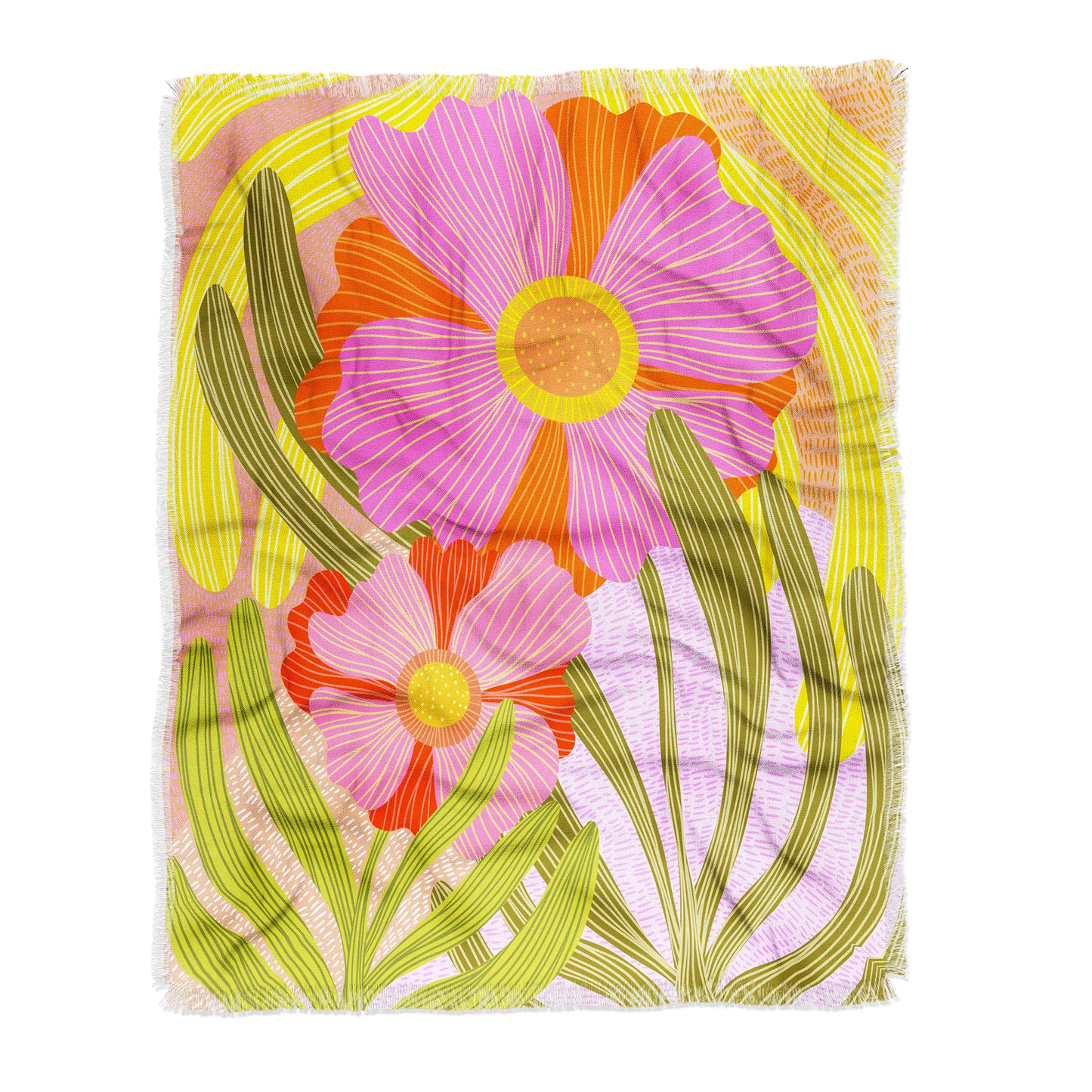 Modern Botanicals Throw Blanket