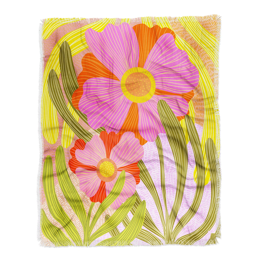 Modern Botanicals Throw Blanket - Lightweight