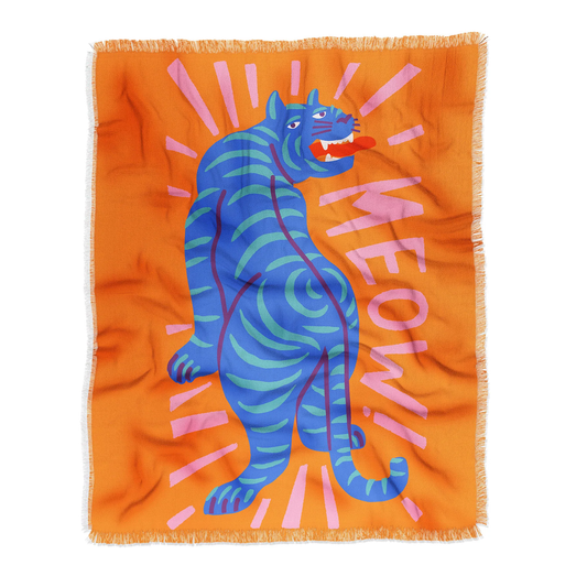 Meow Throw Blanket - Lightweight