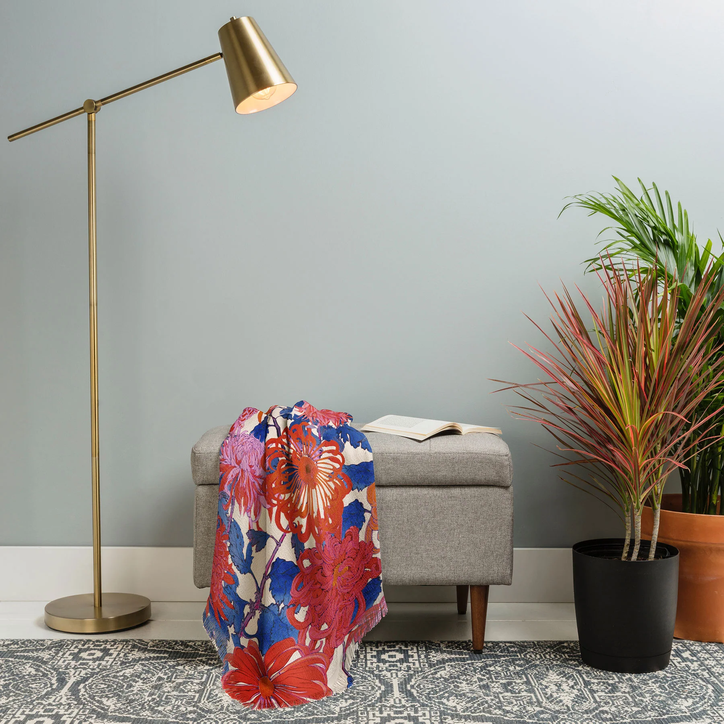 Moody Blooms Throw Blanket - Lightweight