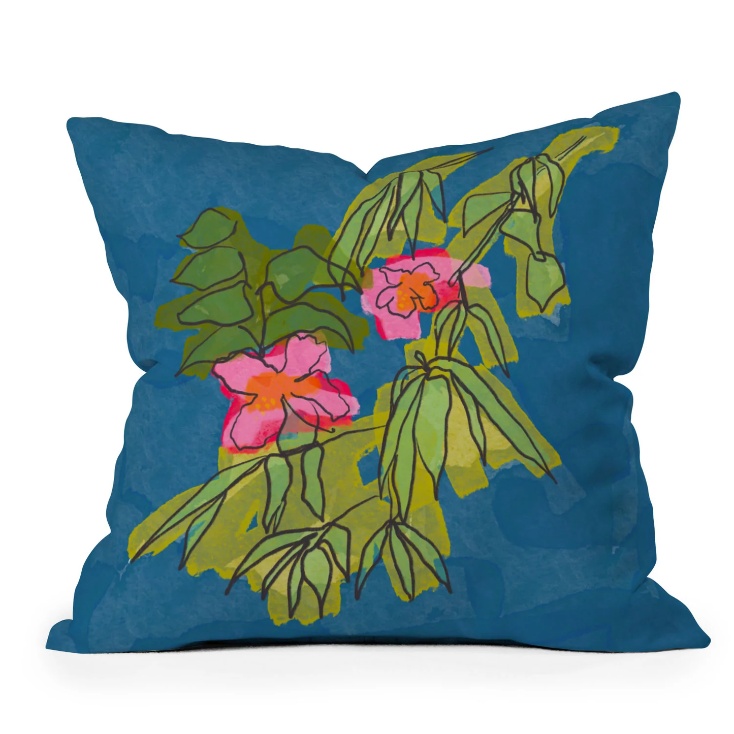 Flowers on Captiva Throw Pillow