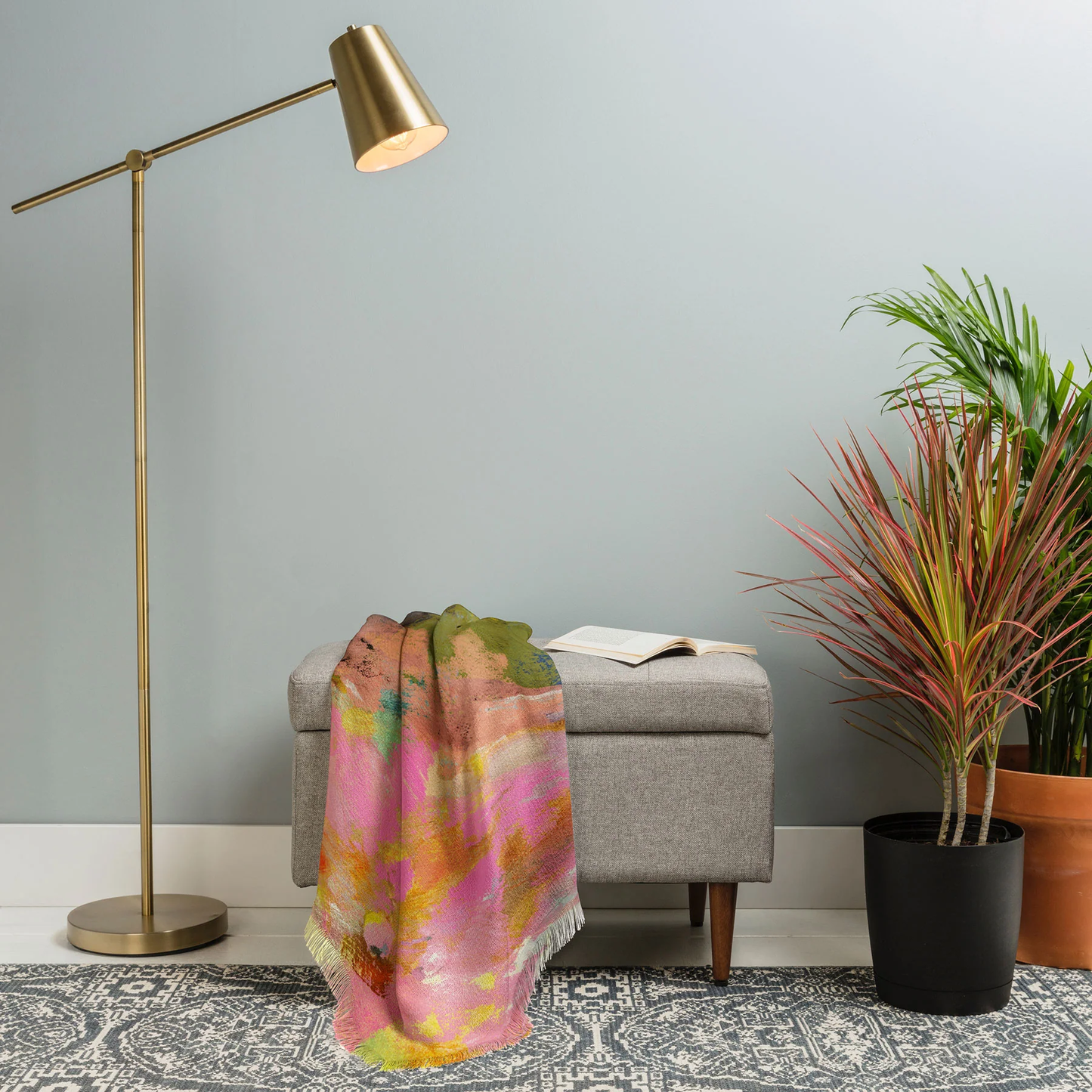 Summer Landscape Throw Blanket - Lightweight