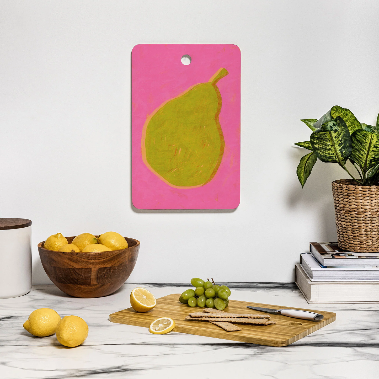 Modern Pear Bamboo Cutting Board