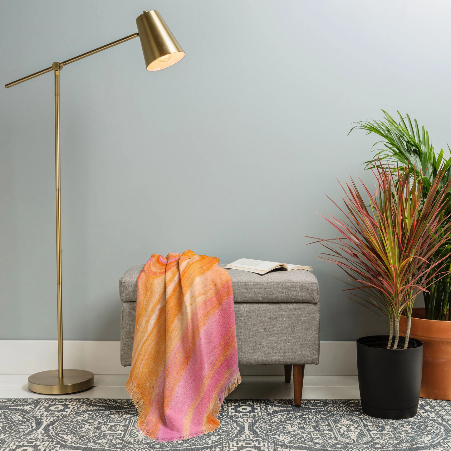 Pink Agate Throw Blanket - Lightweight