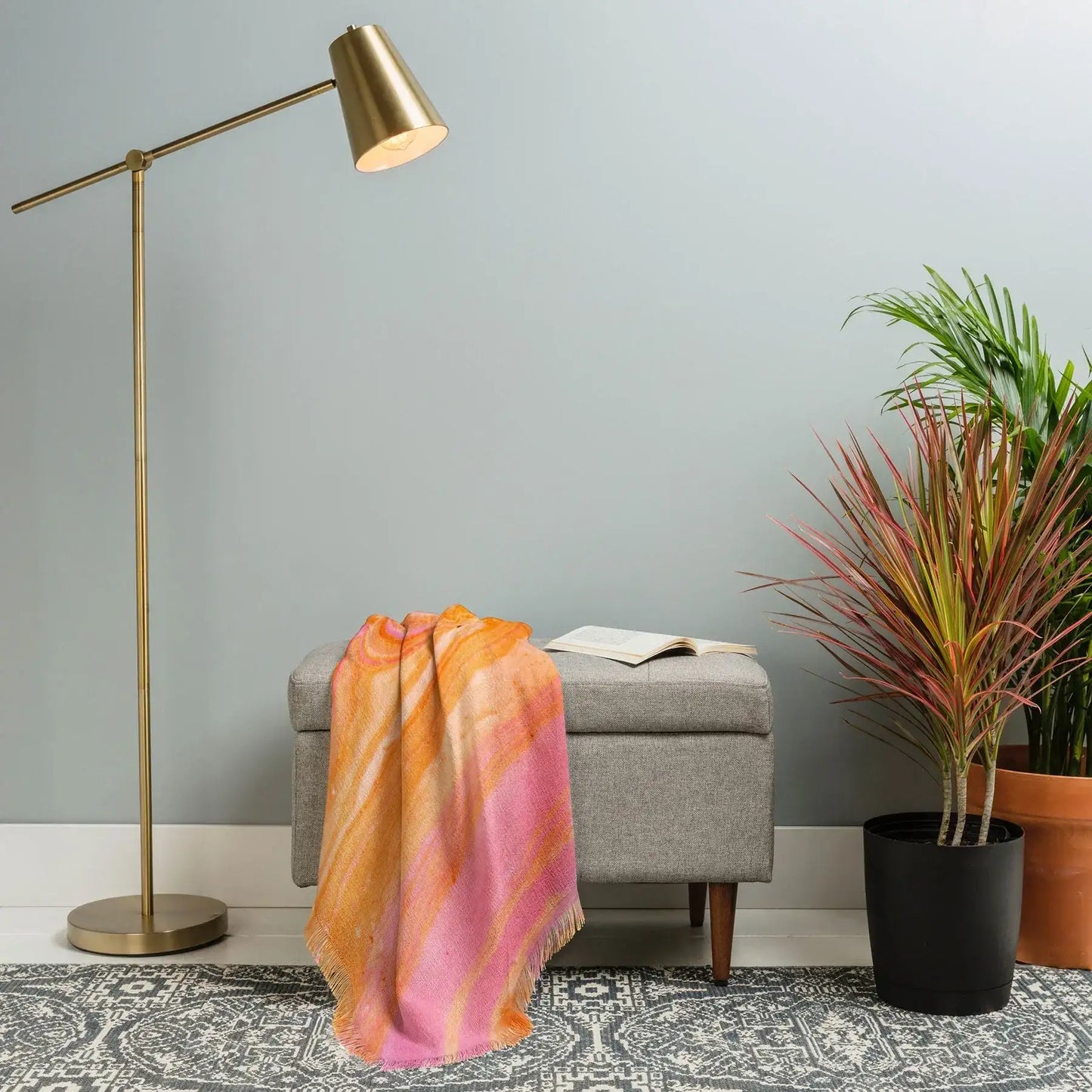 Pink Agate Throw Blanket - Lightweight