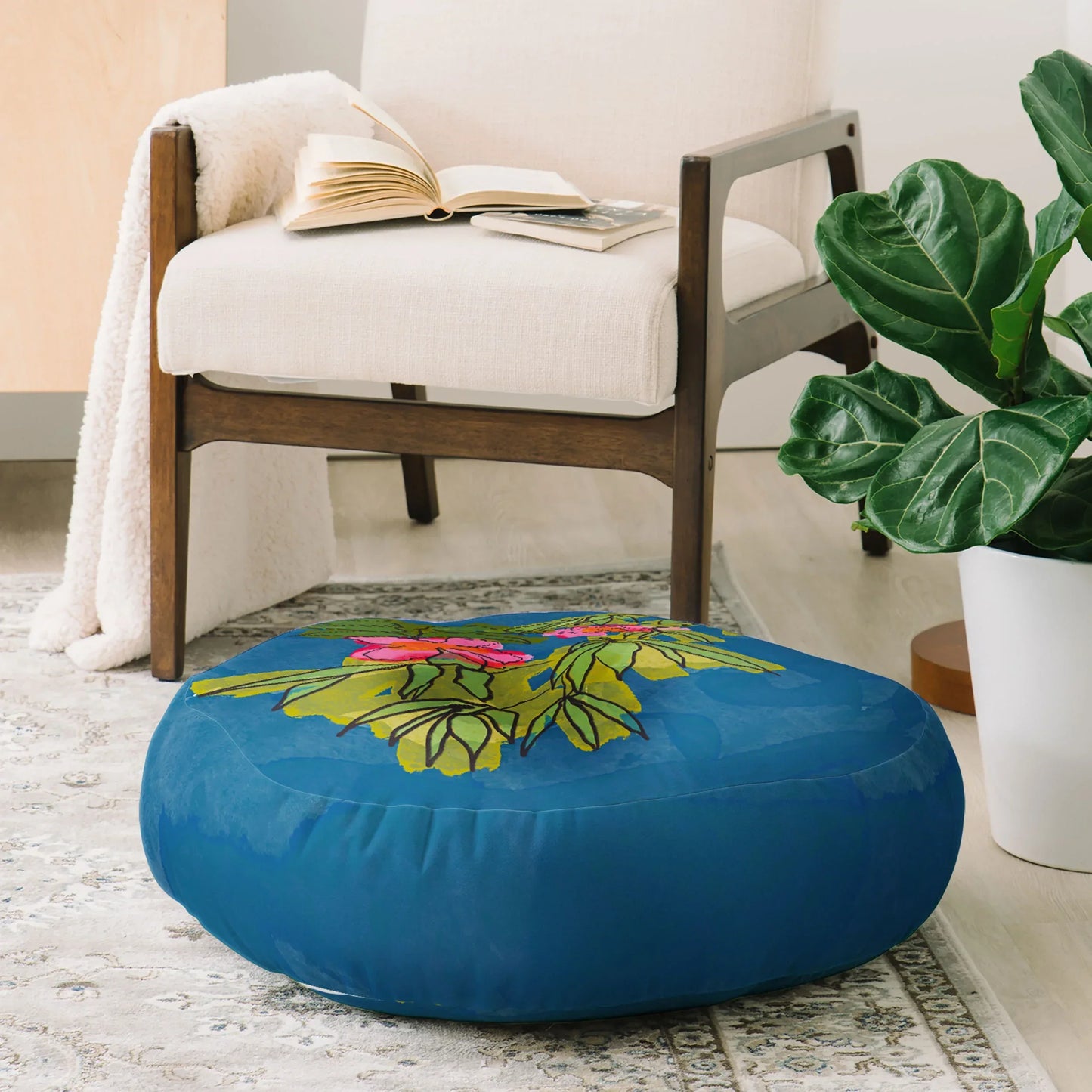 Flowers on Captiva Floor Pillow