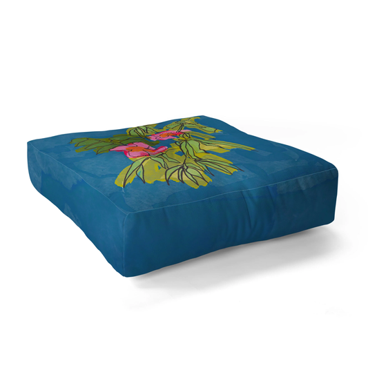 Flowers on Captiva Floor Pillow