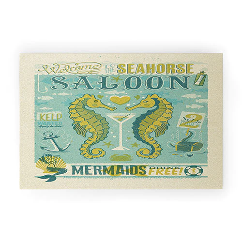Seahorse Saloon Door Mat