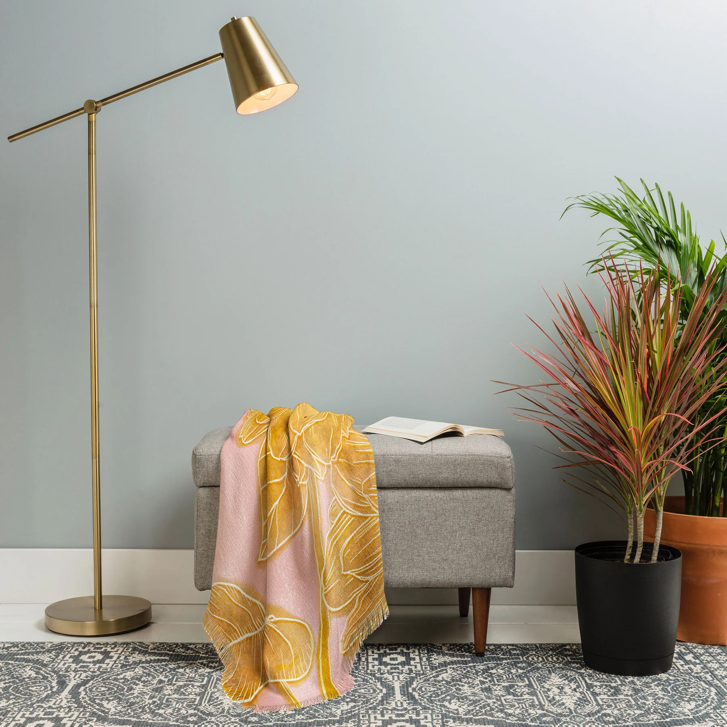 Dahlias Throw Blanket