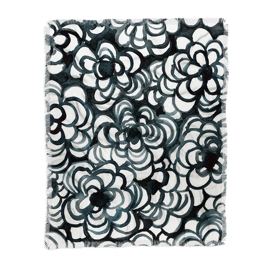 Black Roses Throw Blanket - Lightweight