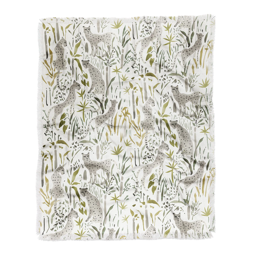 Grey Cheetahs Throw Blanket - Lightweight