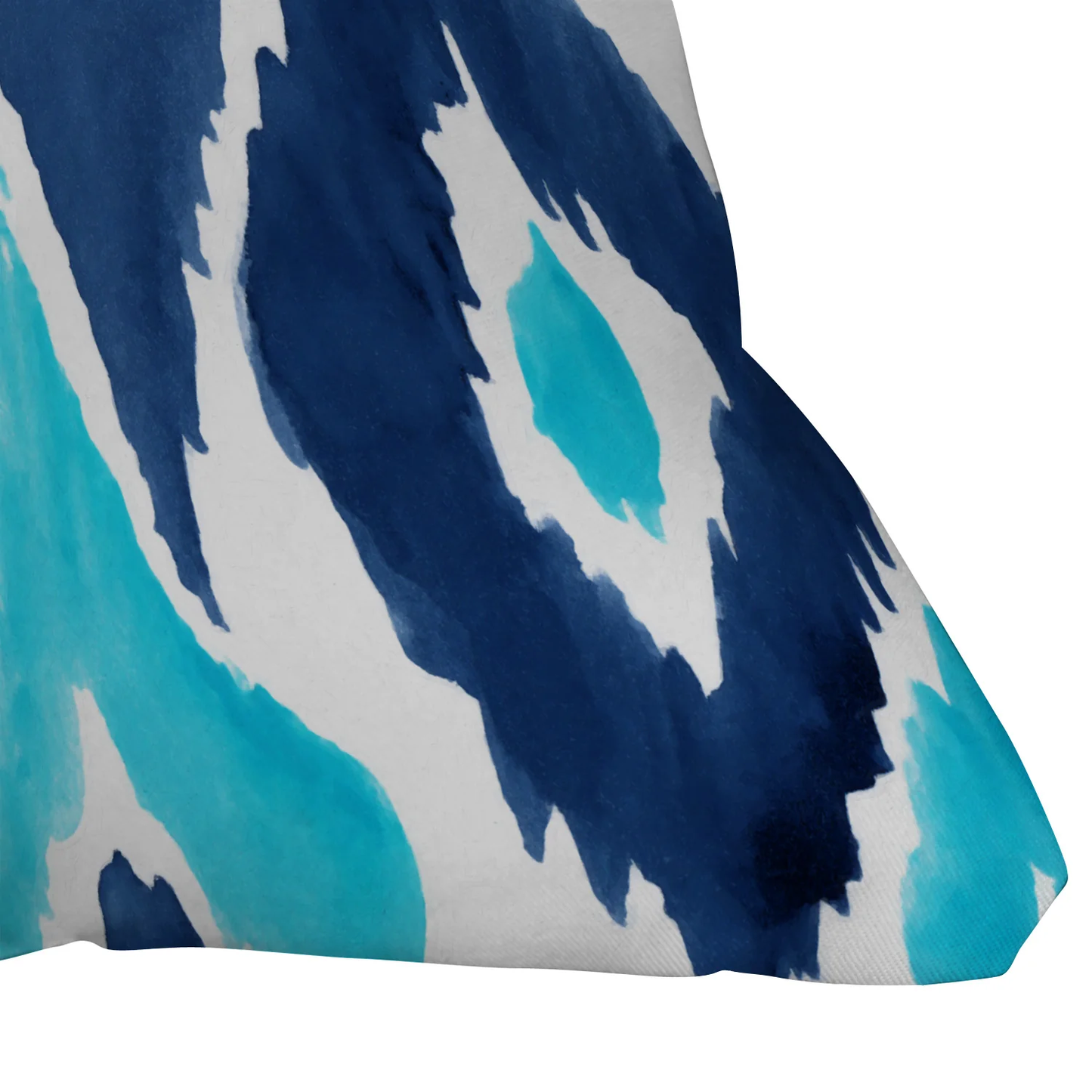 Malibu Blue Ikat Throw Pillow