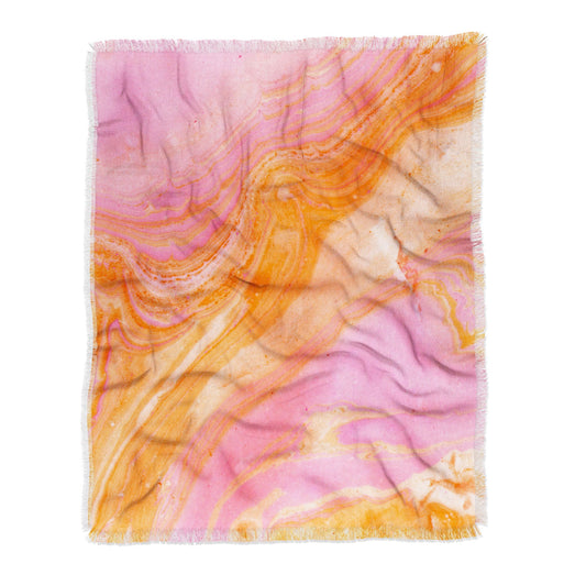 Pink Agate Throw Blanket - Lightweight