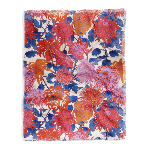 Moody Blooms Throw Blanket - Lightweight
