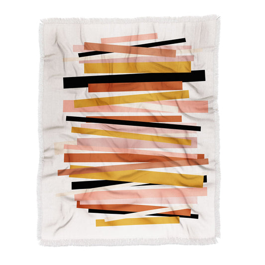 Linear Stack Throw Blanket - Lightweight