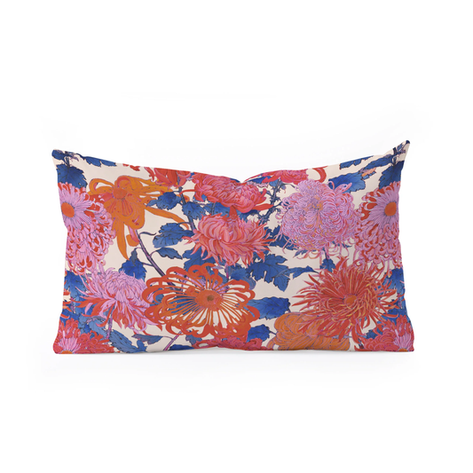 Moody Blooms Lumbar Throw Pillow
