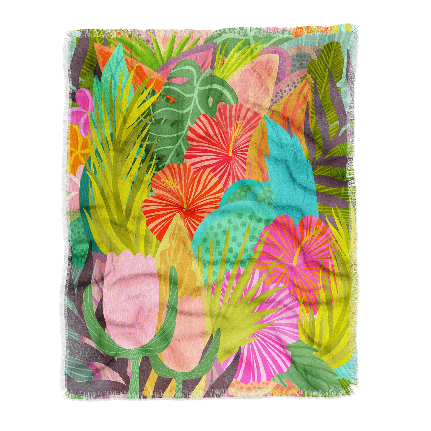 Tropical Garden Throw Blanket - Lightweight