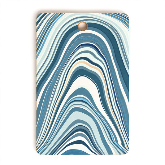 Marble Blue Bamboo Cutting Board