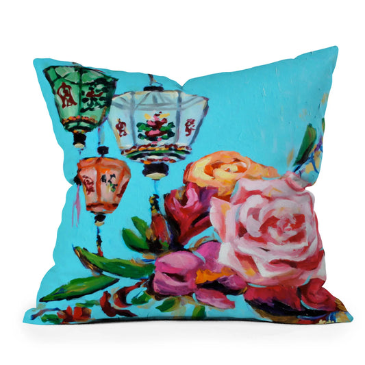 Shanghai Blossom Throw Pillow