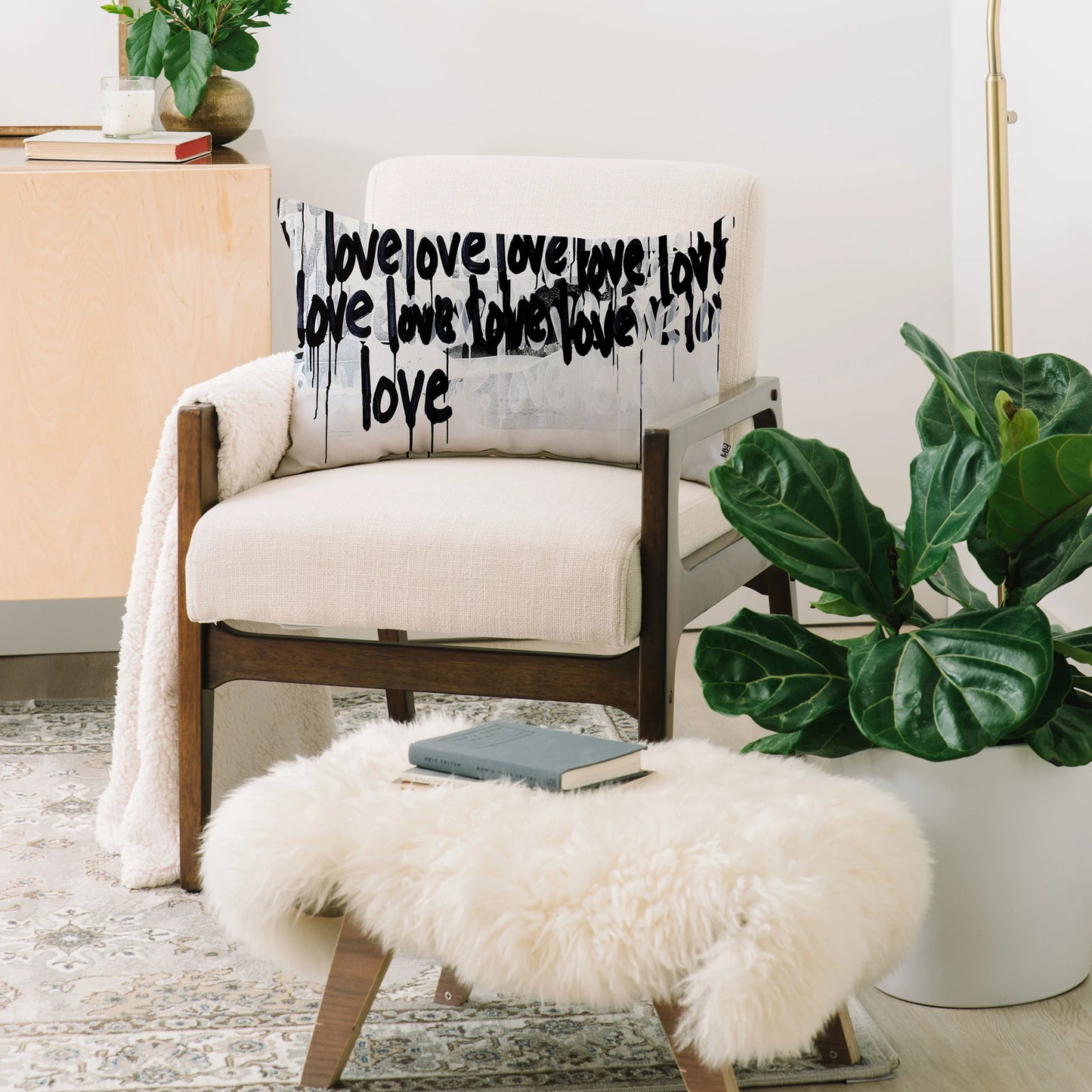 Messy Love Lumbar Throw Pillow