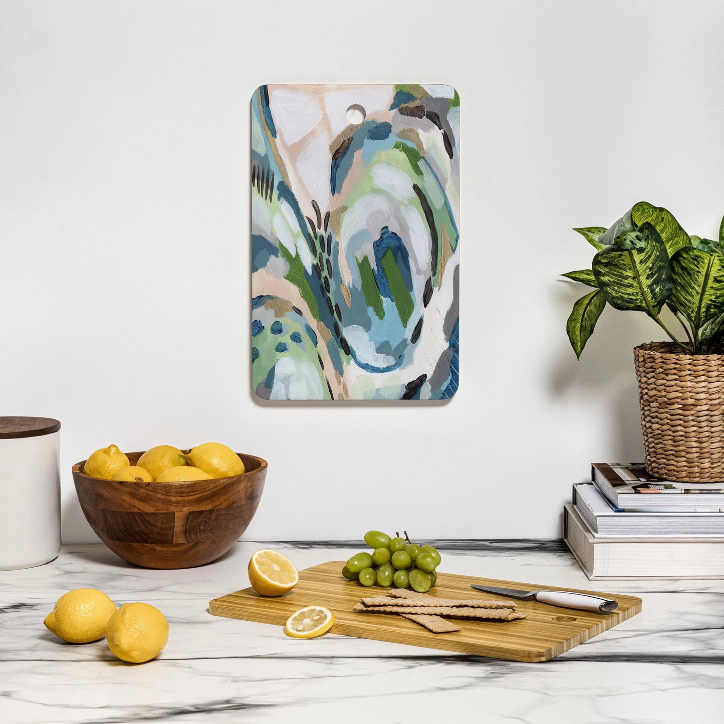 Greenery Bamboo Cutting Board