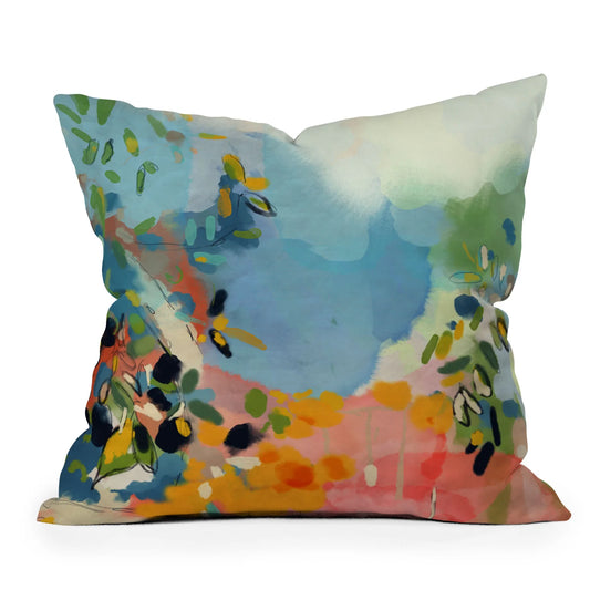 Olive Tree Garden Throw Pillow