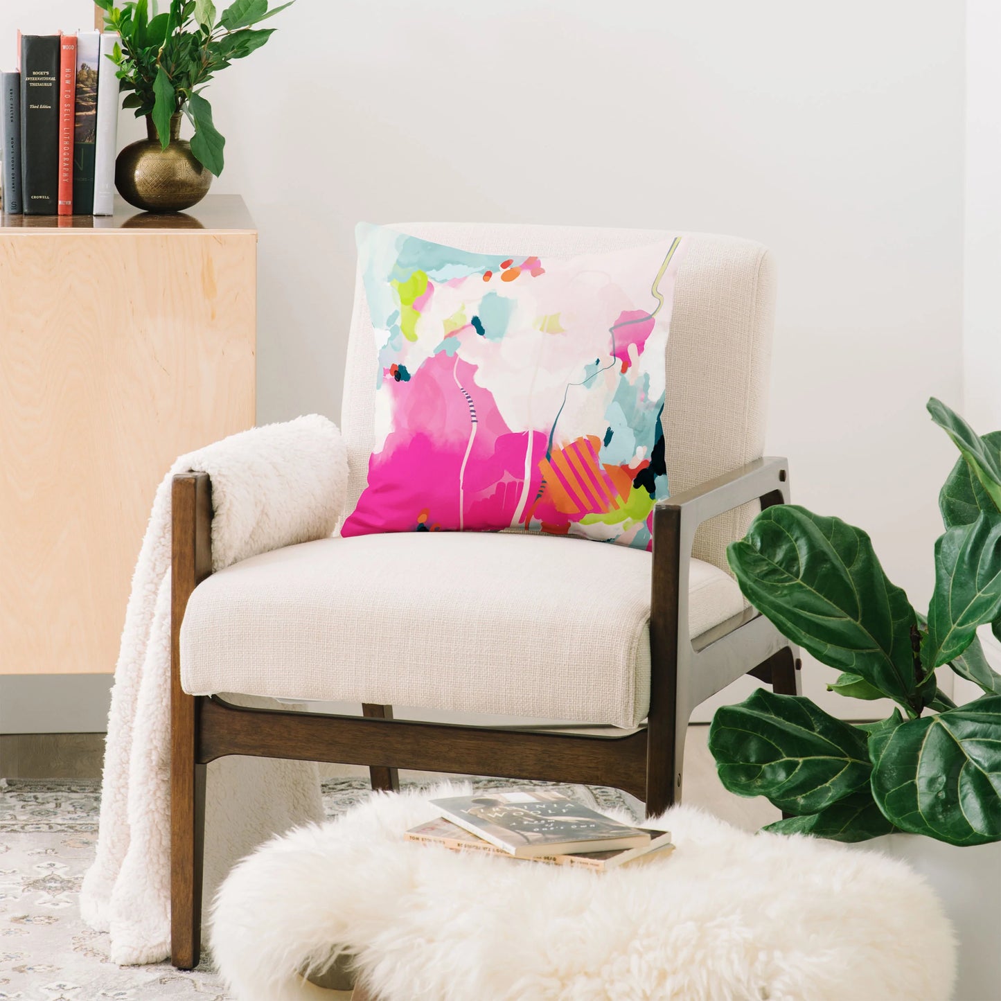 Pink Sky Throw Pillow
