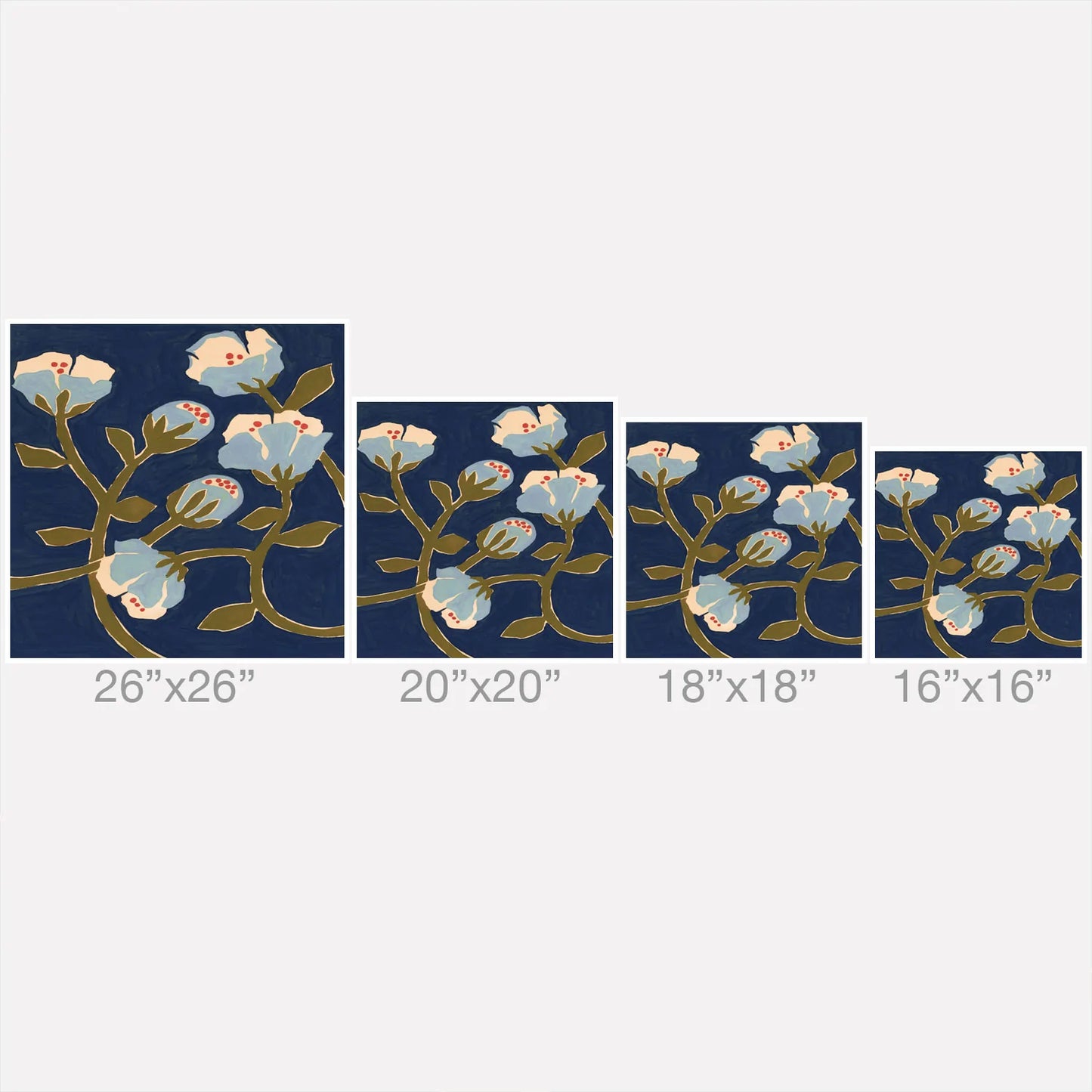 Blue Perennial Throw Pillow