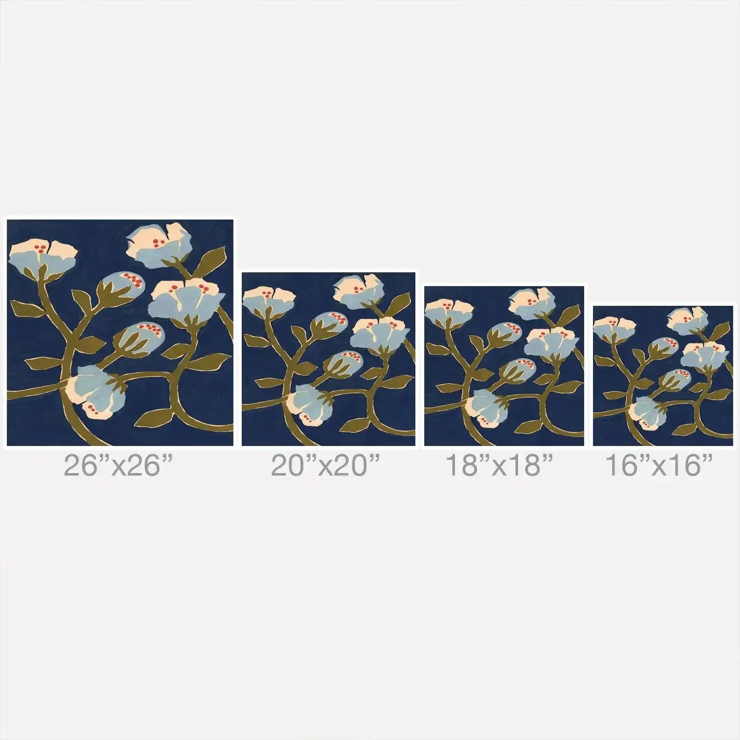 Blue Perennial Throw Pillow