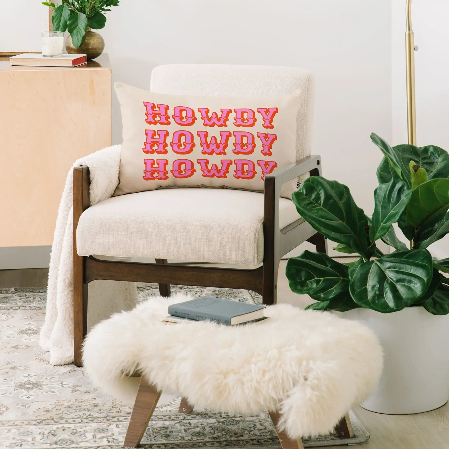 Howdy Howdy Lumbar Throw Pillow
