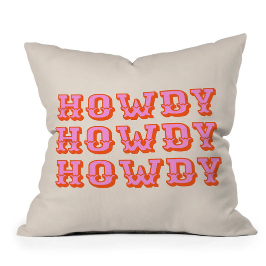 Howdy Howdy Throw Pillow