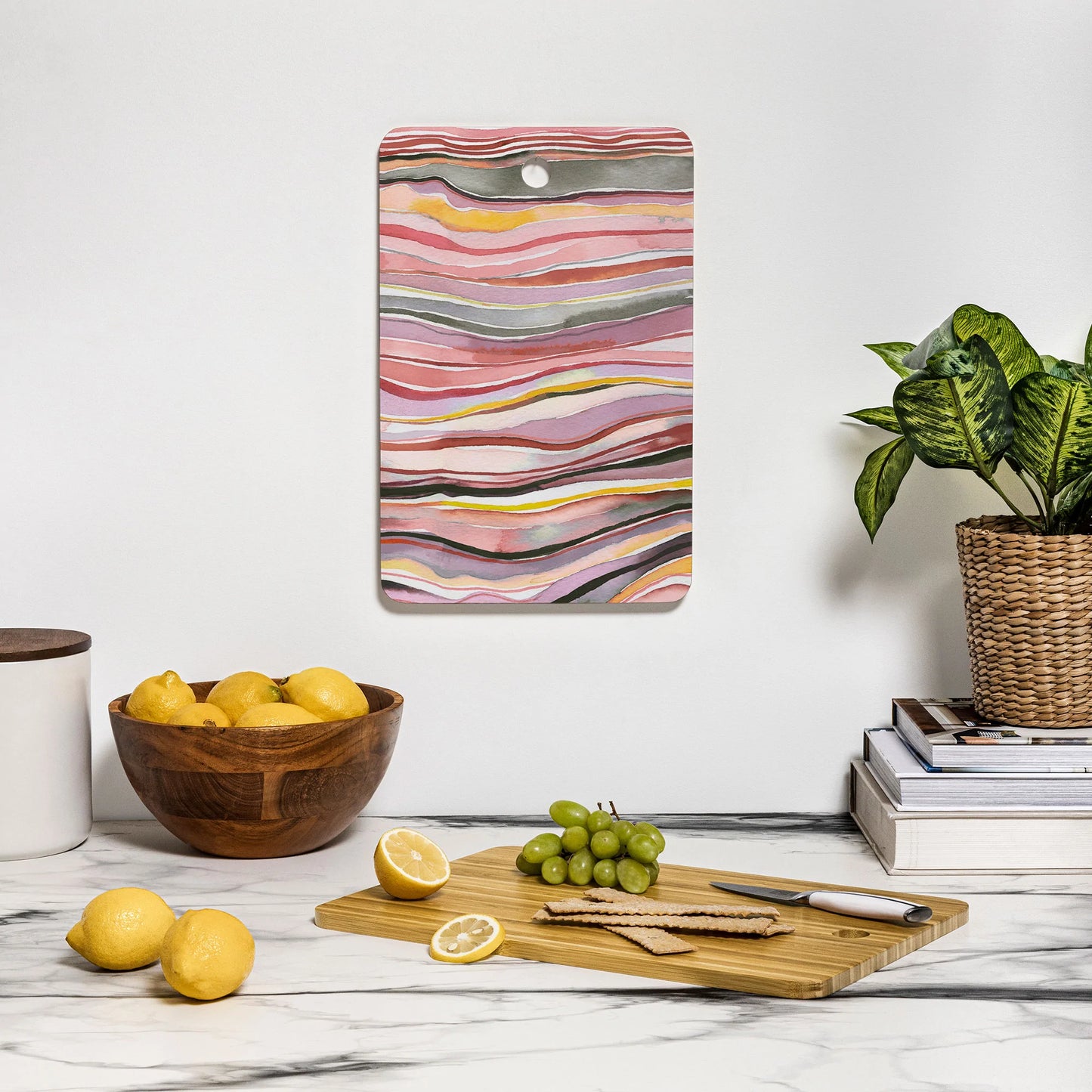 Canyon Mountains Landscape Red Bamboo Cutting Board