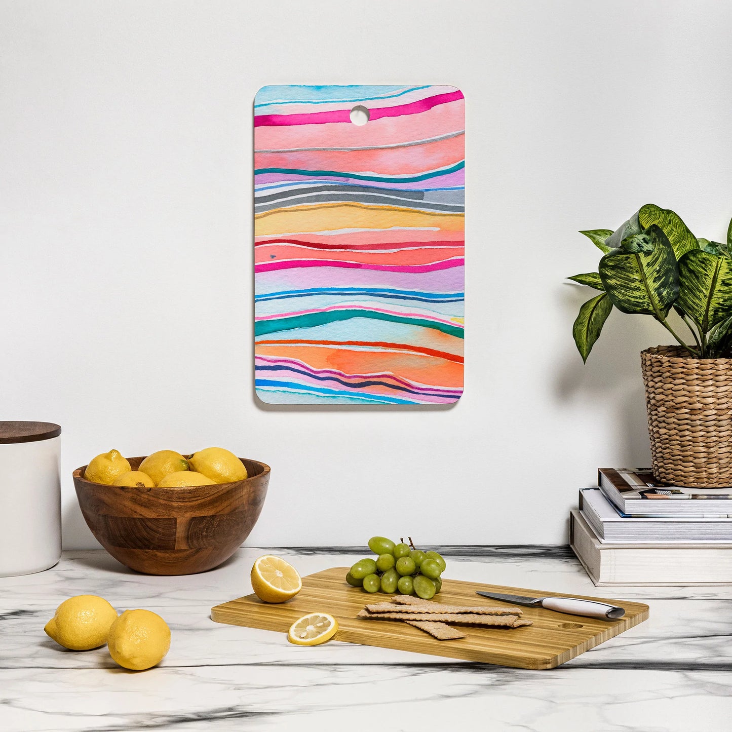 Canyon Mountains Rainbow Bamboo Cutting Board
